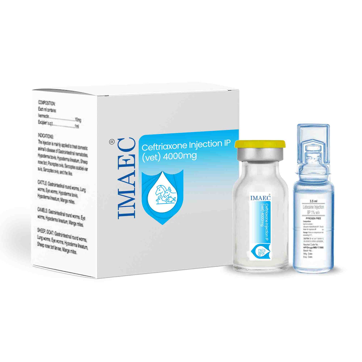 Ceftriaxone Injection IP (vet) 4000mg